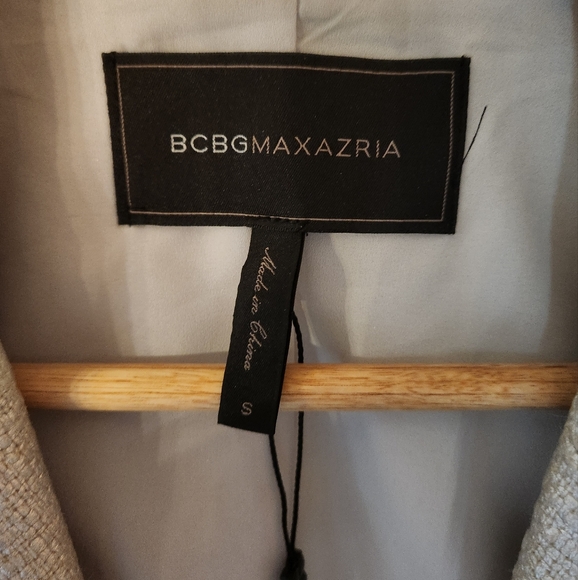 BCBG MaxAzria Silver Lace Long Jacket Coat - Picture 6 of 11